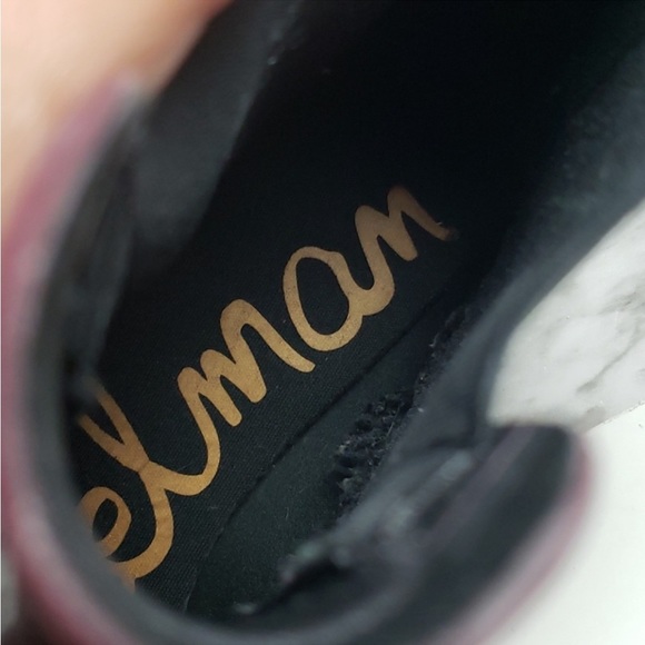 SAM EDELMAN TINSLEY Chelsea Rain Bootie Eggplant Purple Waterproof Size  7 - Picture 7 of 7